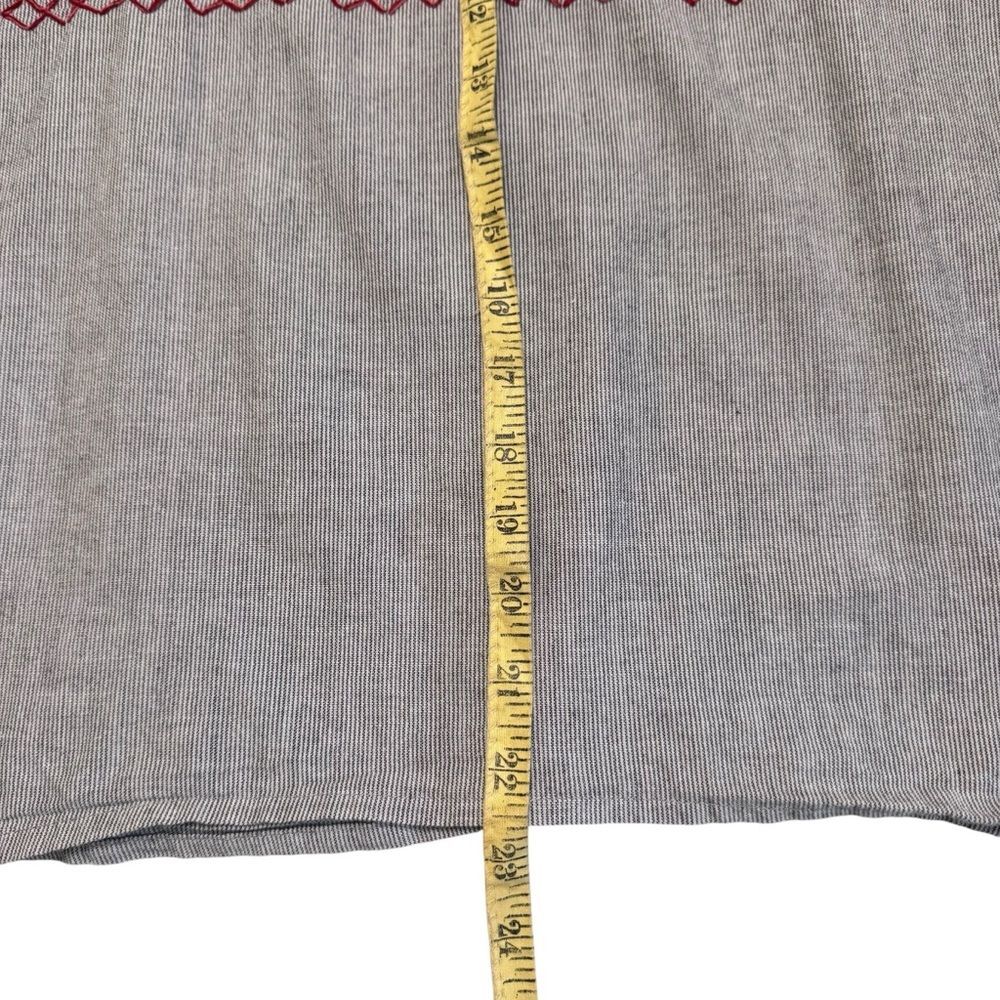 Embroidered Mexican Peasant Tunic Boho Bohemian Abrazo Style Size Medium - Picture 7 of 7